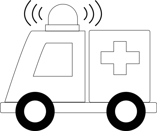 550x459 How To Draw Cartoon Ambulances For Kids - Ambulance Sketch