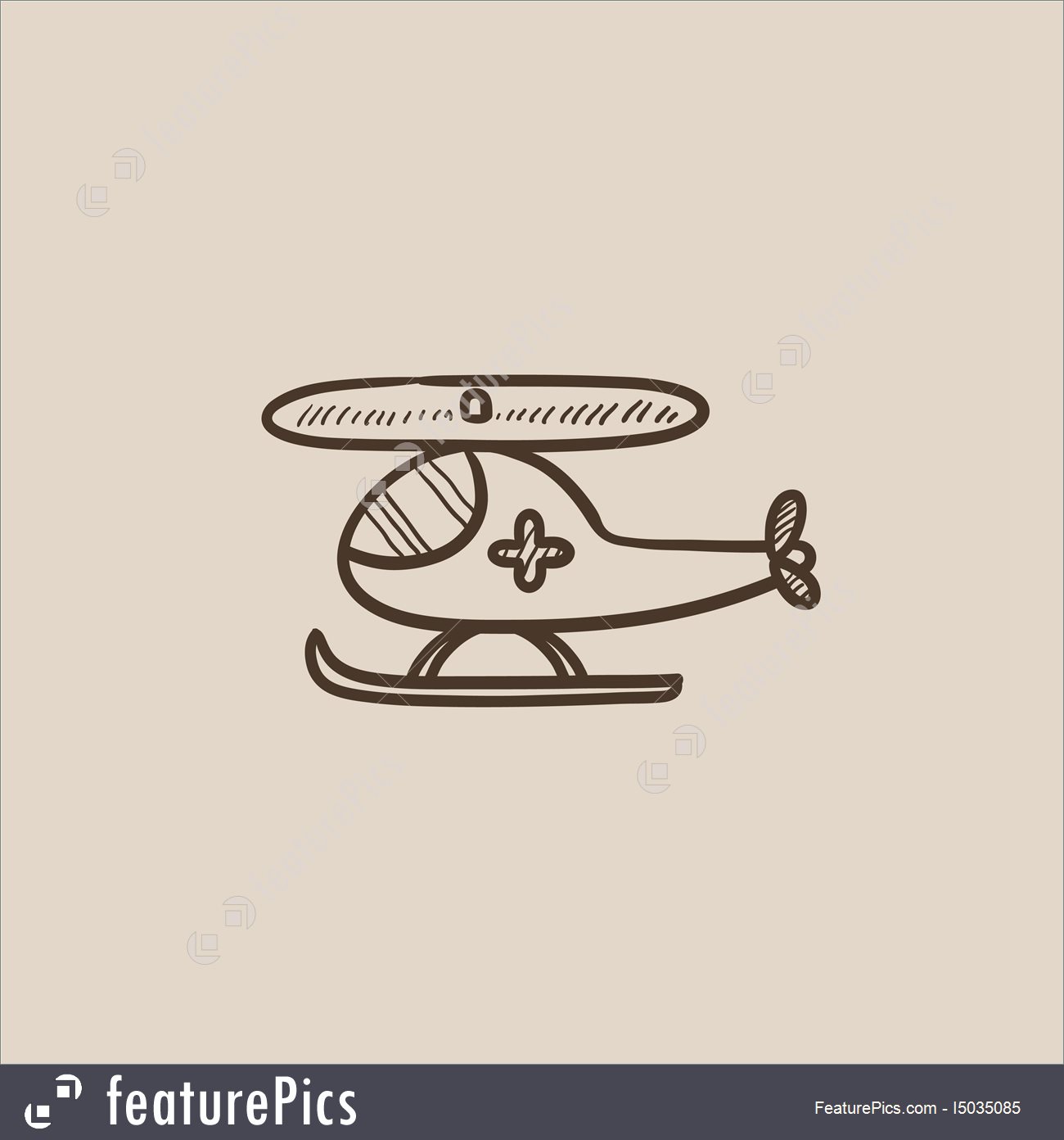 1300x1392 Illustration Of Air Ambulance Sketch Icon. - Ambulance Sketch