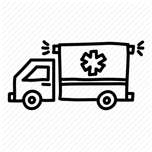 512x512 Ambulance, Emergency, Health, Hospital, Medical, Physician, Sketch - Ambulance Sketch