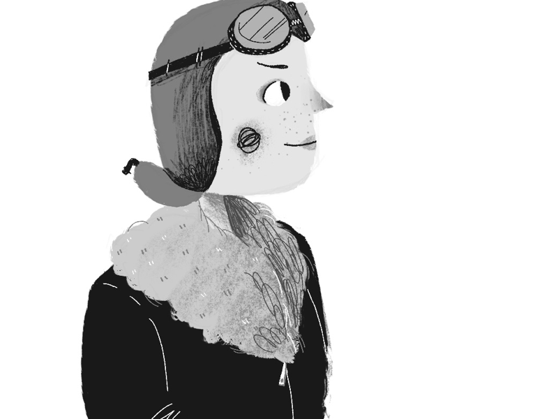 800x600 Amelia Earhart By Steph Coathupe - Amelia Earhart Sketch