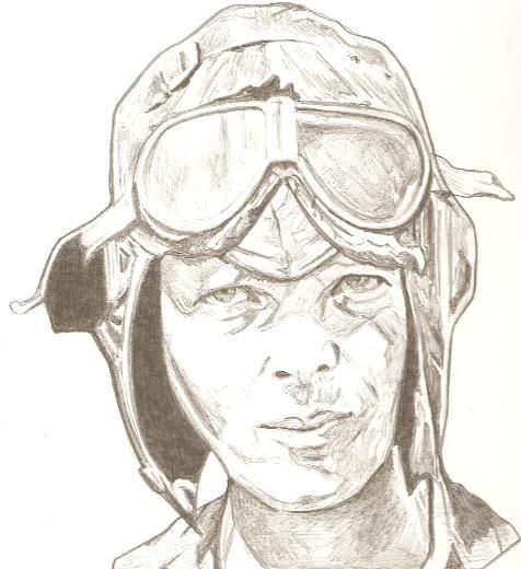 476x520 Amelia Earhart Drawing Drawings And Paintings - Amelia Earhart Sketch