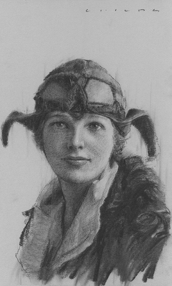Amelia Earhart Sketch at Explore collection of