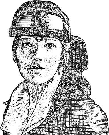 Amelia Earhart Sketch at PaintingValley.com | Explore collection of ...