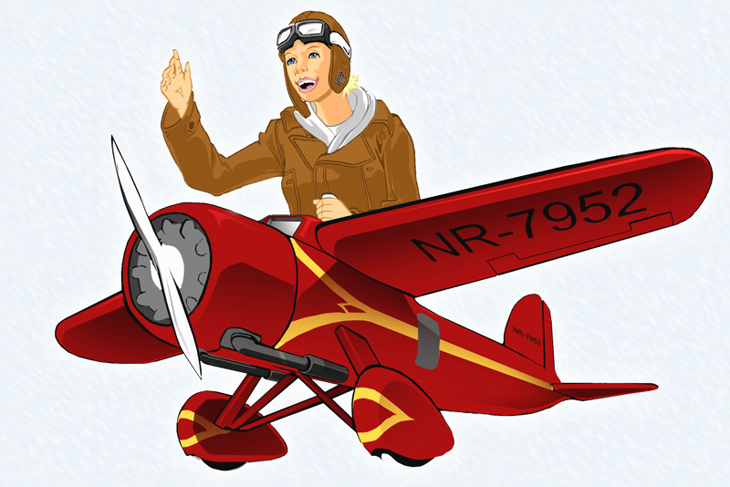 800x534 Ta Da! Official Artist Sketch Of The Amelia Earhart Balloon! Eve - Amelia Earhart Sketch