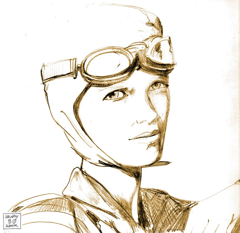 775x750 Amelia Earhart By Bluehawk 55 - Amelia Earhart Sketch