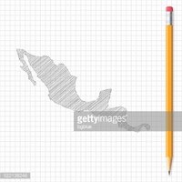 200x200 Central America Map Sketch With Pencil On Grid Paper Stock Vectors - America Map Sketch