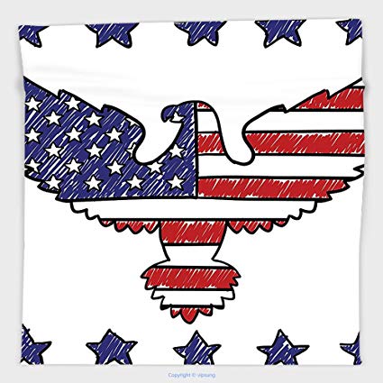425x425 Vipsung Microfiber Ultra Soft Hand Towel American Flag - American Flag Sketch