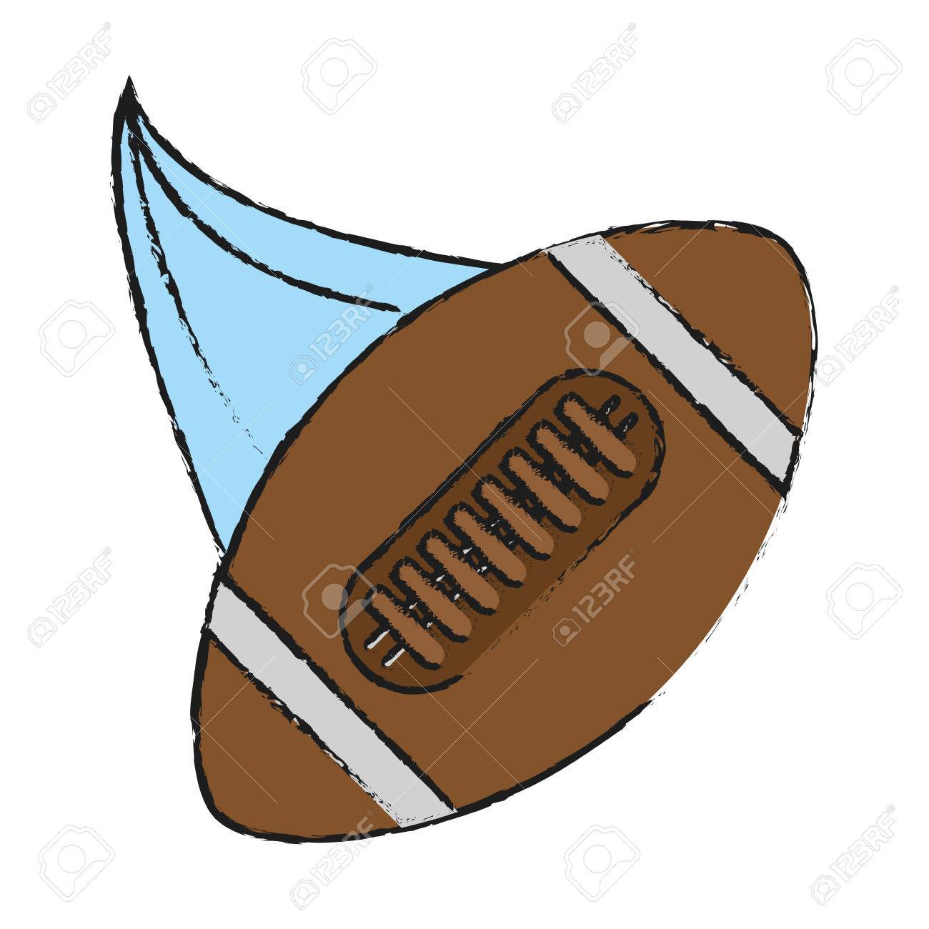 1300x1300 Colorful Sketch Player Of American Football. Vector Illustration - American Football Sketch