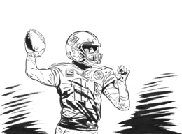 260x192 Download Cartoon Clipart Nfl American Football Sketch - American Football Sketch