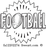 192x195 Free Art Print Of American Football Sketch. Doodle Style American - American Football Sketch