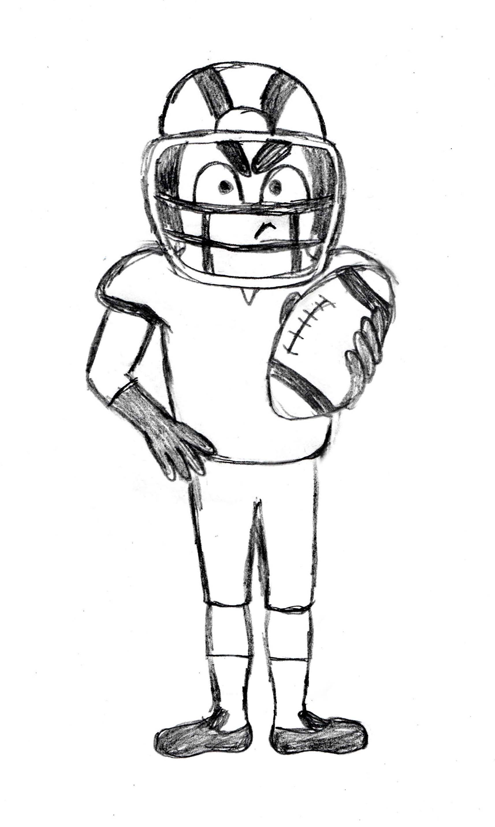 1714x2861 Pin By Drawissimo Kids How To Draw - American Football Sketch