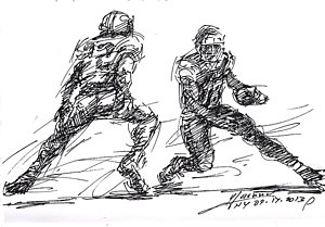 300x209 American Football Drawings Fine Art America - American Football Sketch