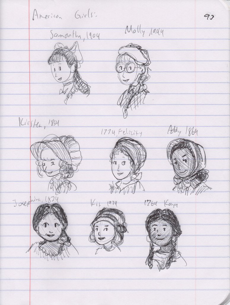 776x1030 American Girl Doll Sketches 2 By Joshthecartoonguy - American Girl Doll Sketch