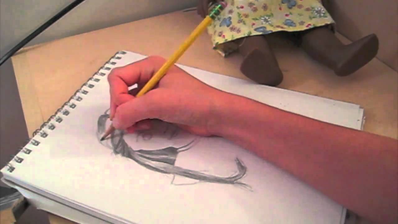 1280x720 Ag Speed Drawing - American Girl Doll Sketch