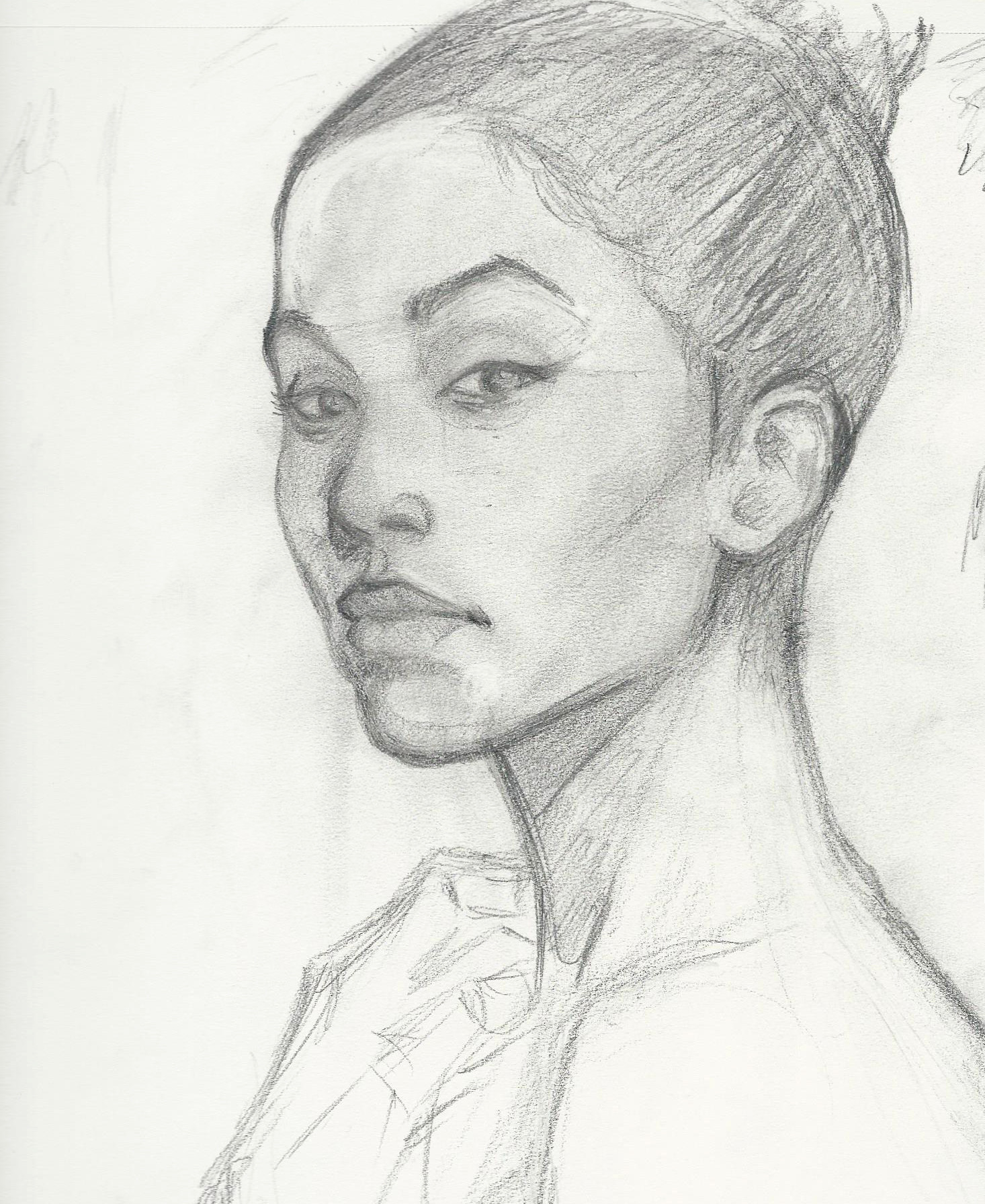 American Girl Sketch at PaintingValley.com | Explore collection of ...