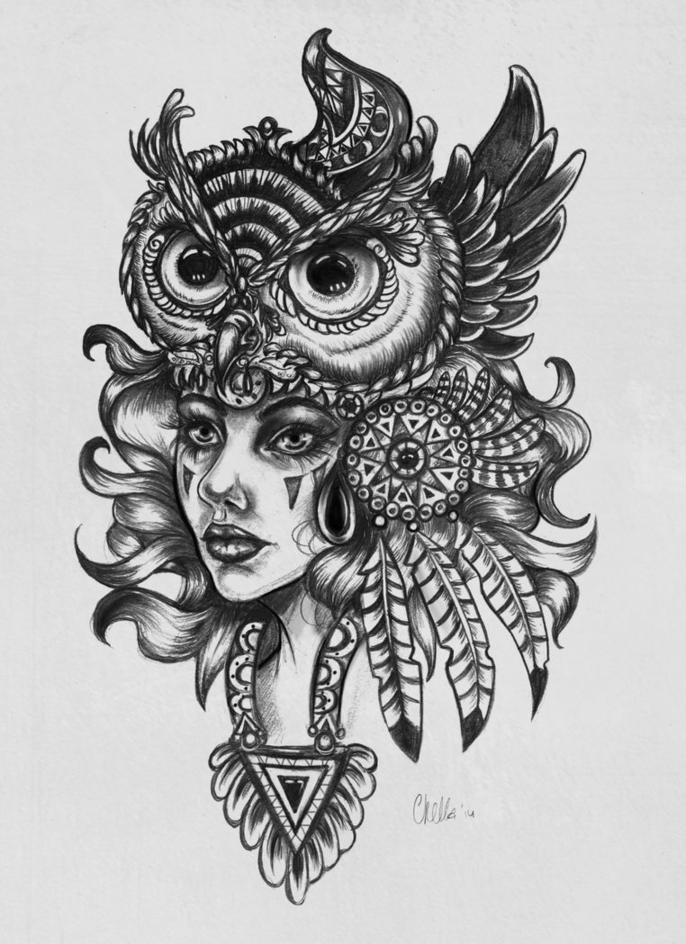 762x1049 Collection Of Native American Girl Tattoo Sketch - American Girl Sketch