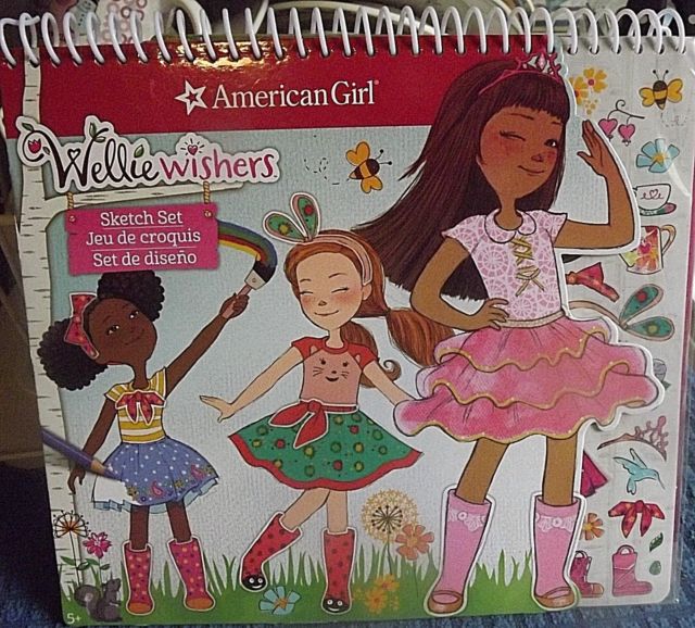 640x578 American Girlwellie Wishers Sketch Set Over 100 Stickers Stencils - American Girl Sketch
