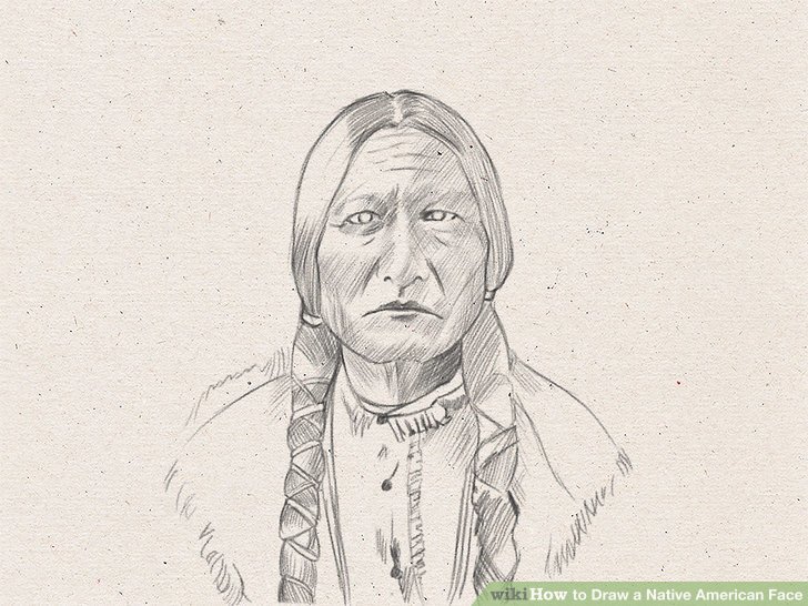 728x546 How To Draw A Native American Face 9 Steps (With Pictures) - American Indian Sketches