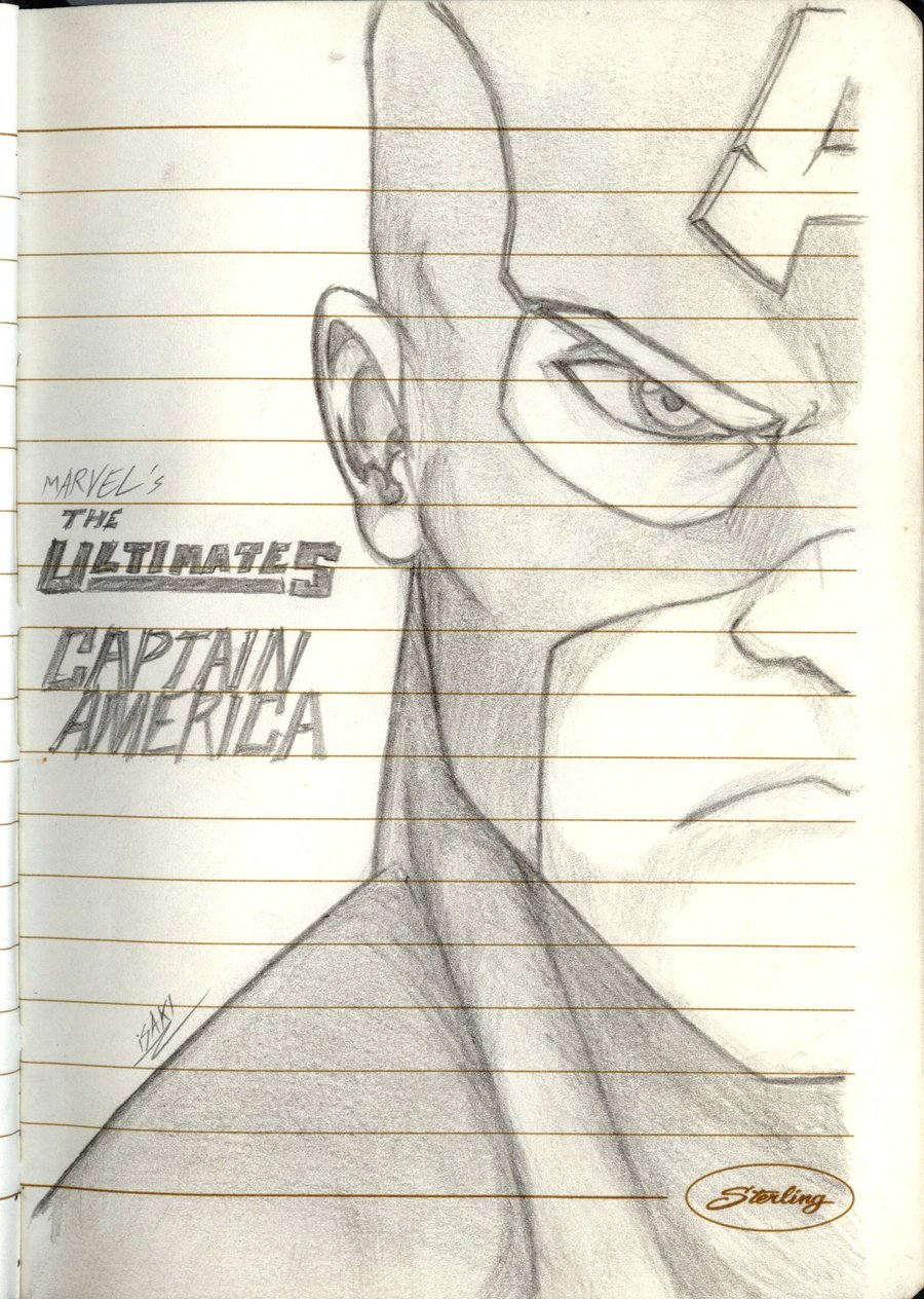 900x1264 Notebook Sketches Captain America By Men Dont Scream - American Sketches