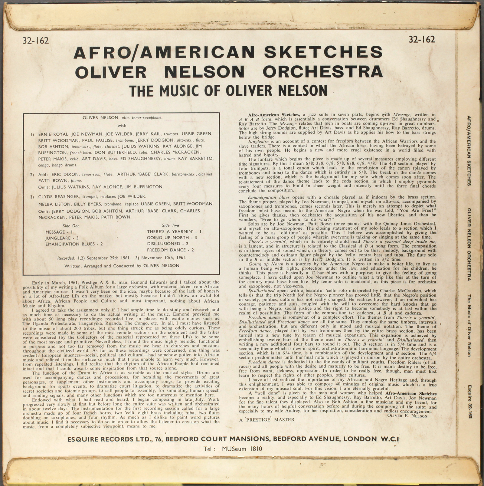 1600x1606 Oliver Nelson American (1961) Londonjazzcollector - American Sketches