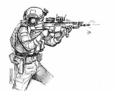 236x186 Army Soldier Drawing C R E A T I V E A R T Soldier - American Soldier Sketch
