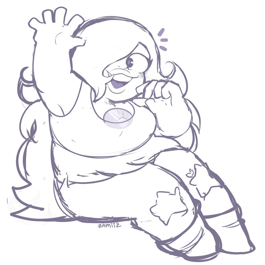 894x894 Amethyst Sketch By Zamiiz - Amethyst Sketch