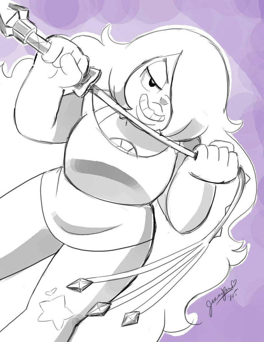900x1165 Amethyst Sketch By Chibi Jen Hen - Amethyst Sketch