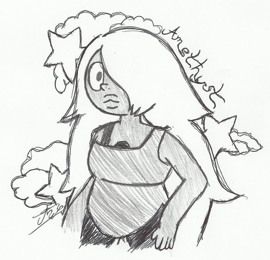 911x876 Amethyst (Sketch) By Thespiritwarrior - Amethyst Sketch