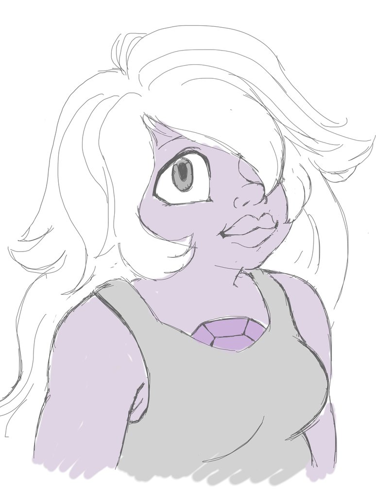 774x1032 Amethyst Sketch By Agenthisui - Amethyst Sketch