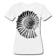 190x190 Spiral Big Ammonite Womens T Shirt - Ammonite Sketch