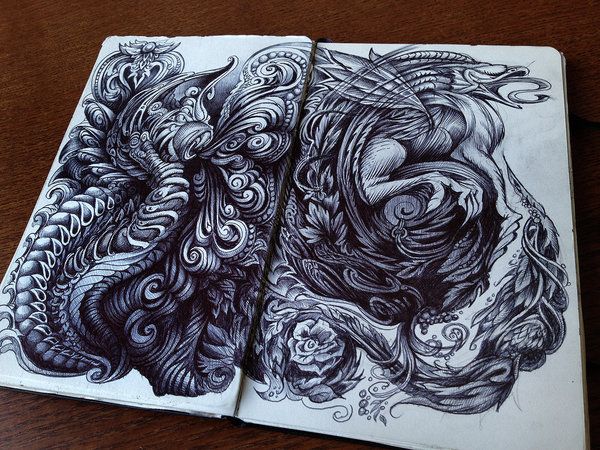 600x450 Amoeba And Griffin By Bennett Klein Art Sketchbook - Amoeba Sketch