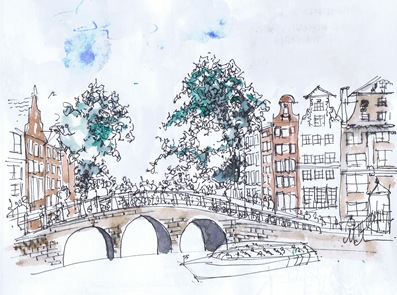 397x295 A Schematic Life Sketches Of Amsterdam - Amsterdam Sketch