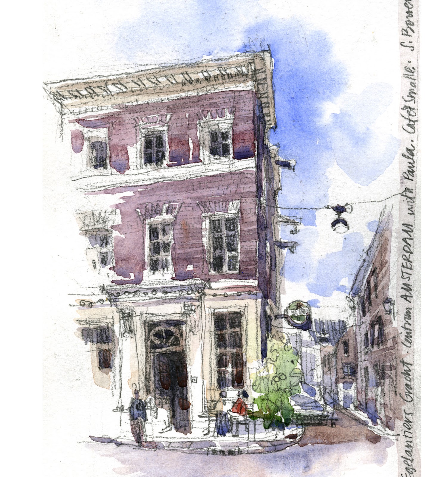 1442x1600 Tea With My Cousin In Amsterdam Urban Sketchers - Amsterdam Sketch