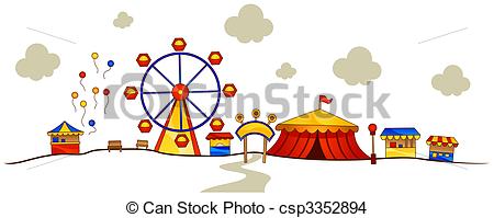 450x199 Amusement Park Clipart Sketch - Amusement Park Sketch