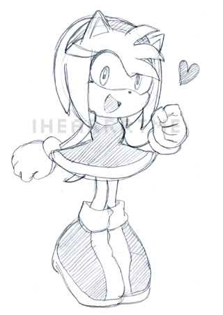 320x451 Amy Rose Sketch By Ihearrrtme - Amy Rose Sketch