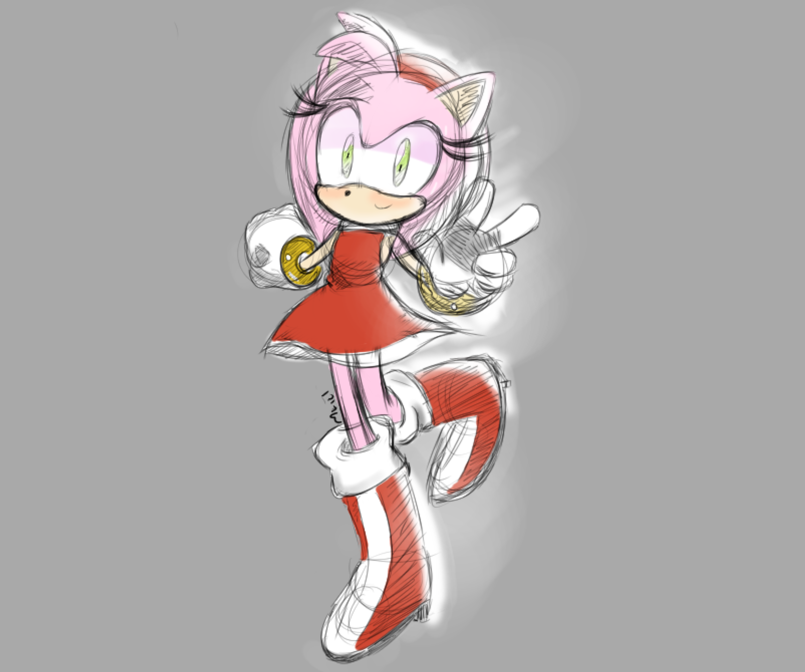 1604x1339 I Drew Amy Rose, This Might Be My Best One Yet. Sonicthehedgehog - Amy Rose Sketch