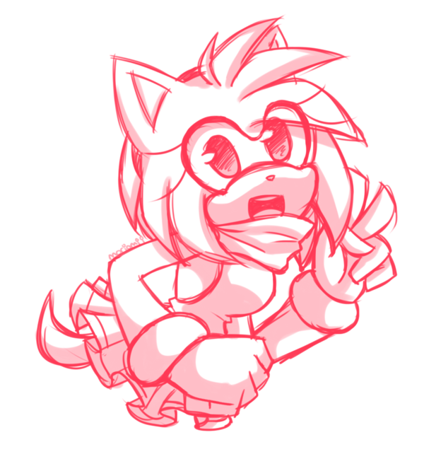 600x649 Sketch Amy Rose By Moriomii - Amy Rose Sketch