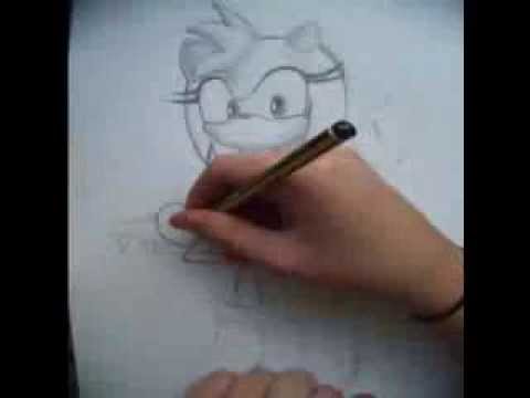 480x360 Amy Rose Drawing Timelapse - Amy Rose Sketch