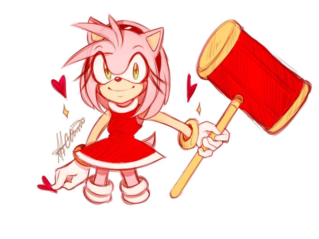 1024x768 Amy Rose Sketch Sonic The Hedgehog! Amino - Amy Rose Sketch