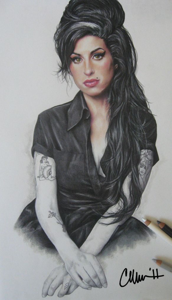 583x1013 Amy Winehouse Drawing By ~live4artinla Celebrities - Amy Winehouse Sketch