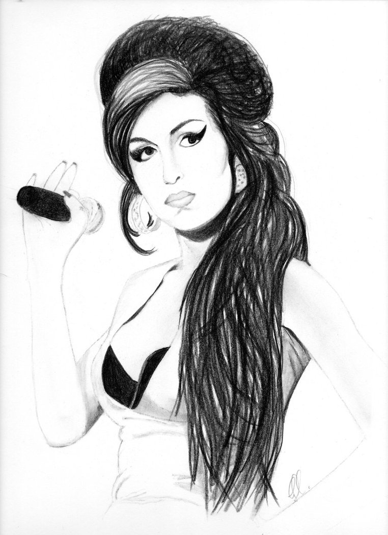 762x1049 Amy Winehouse By Carriejanesart - Amy Winehouse Sketch