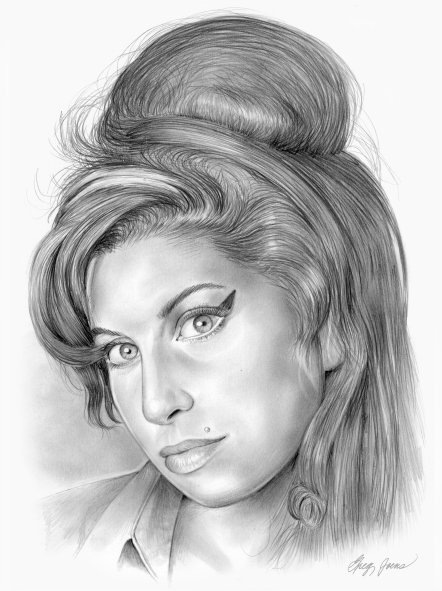 442x591 Sketch Of The Day Amy Winehouse 14 September 1983 23 July 2011 - Amy Winehouse Sketch