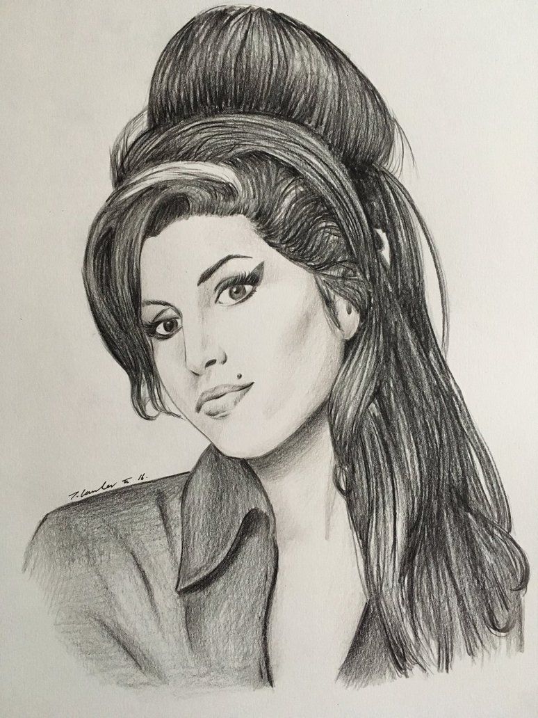 Amy Winehouse Sketch at PaintingValley.com | Explore collection of Amy ...