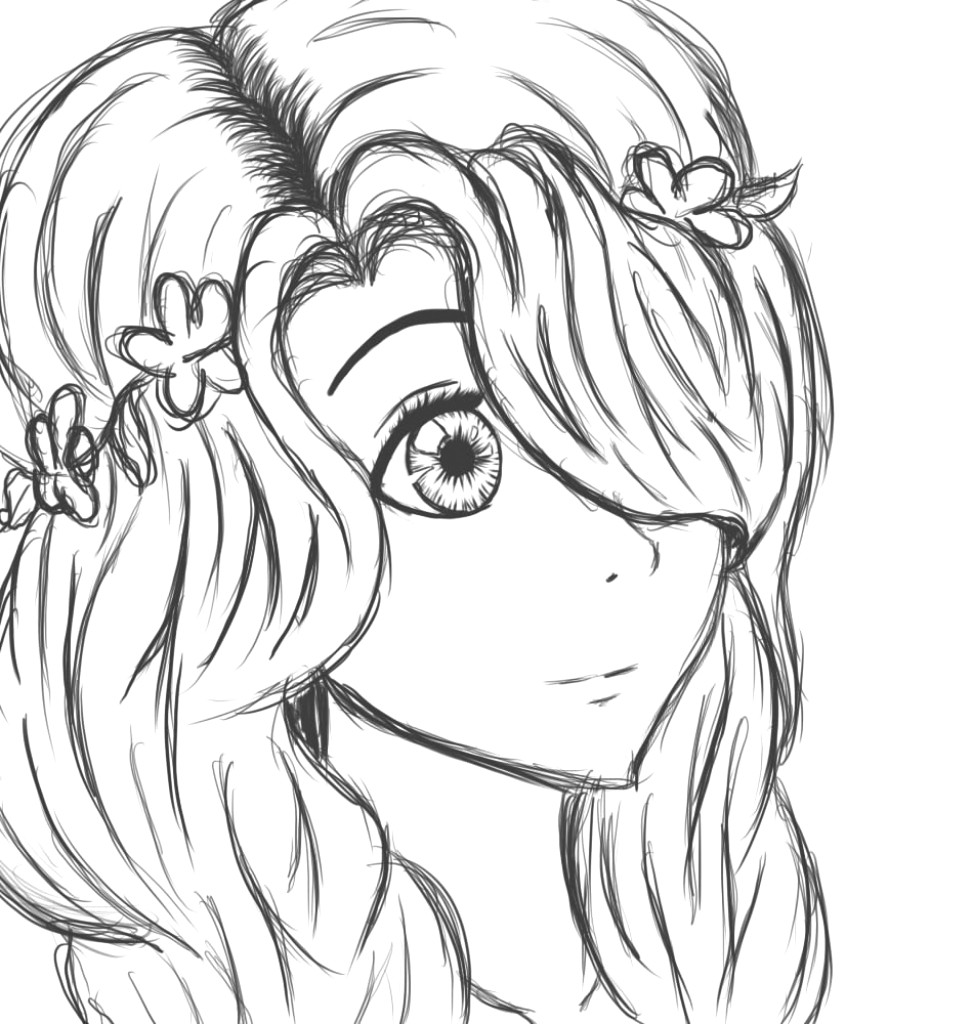 973x1024 Simple Anime Girl Drawing Easy Sketches Drawings 15 Of Girls - An Easy Sketch