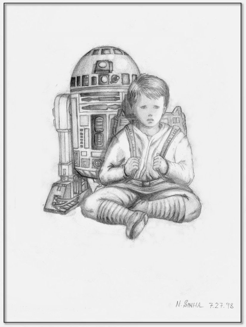 825x1097 Anakin Skywalker Sketch Nikul Sinha Front End Designer And - Anakin Skywalker Sketch