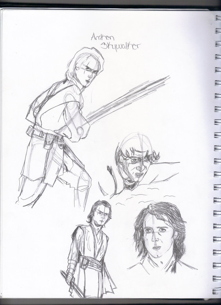 762x1049 Anakin Skywalker Sketch By Daluxis - Anakin Skywalker Sketch