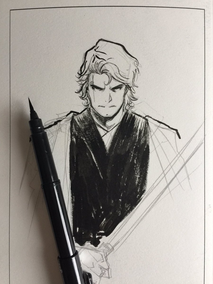 900x1200 Lee Garbett On Twitter Anakin Skywalker Sketchbook Cover Sketch - Anakin Skywalker Sketch