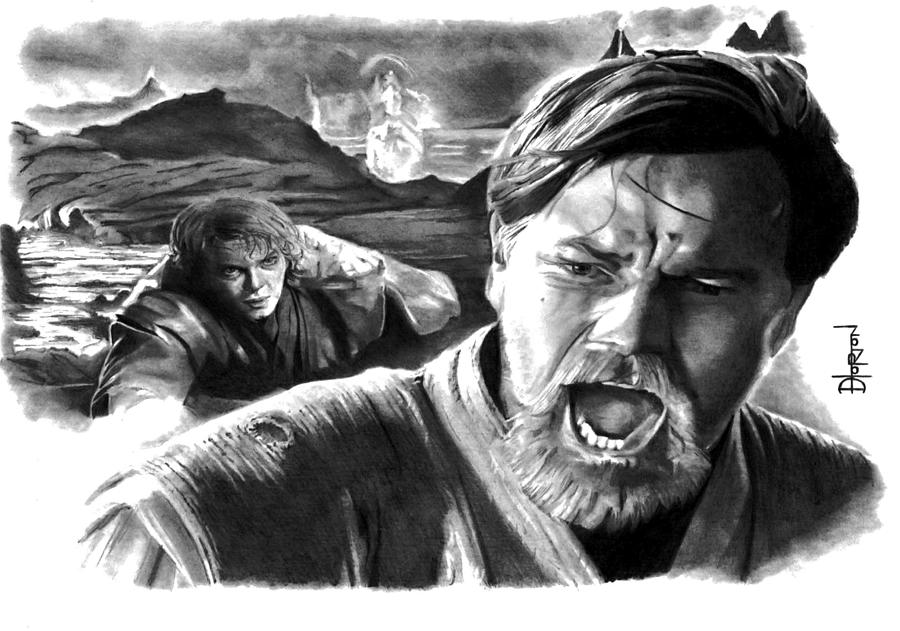 900x631 The Betrayal Drawing By David Horton - Anakin Skywalker Sketch
