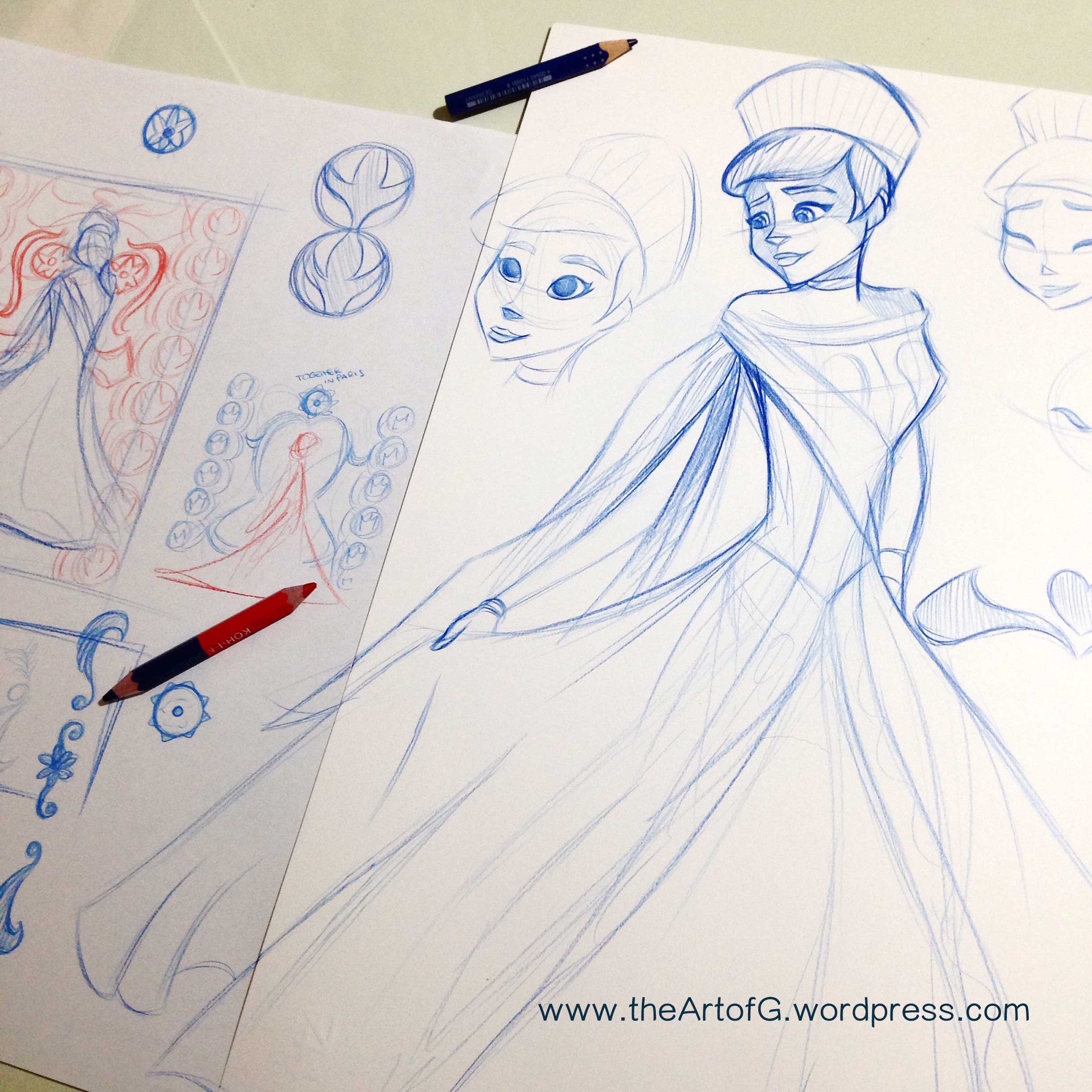 2448x2448 Anastasia Paper Art Wip The Art Of G - Anastasia Sketch