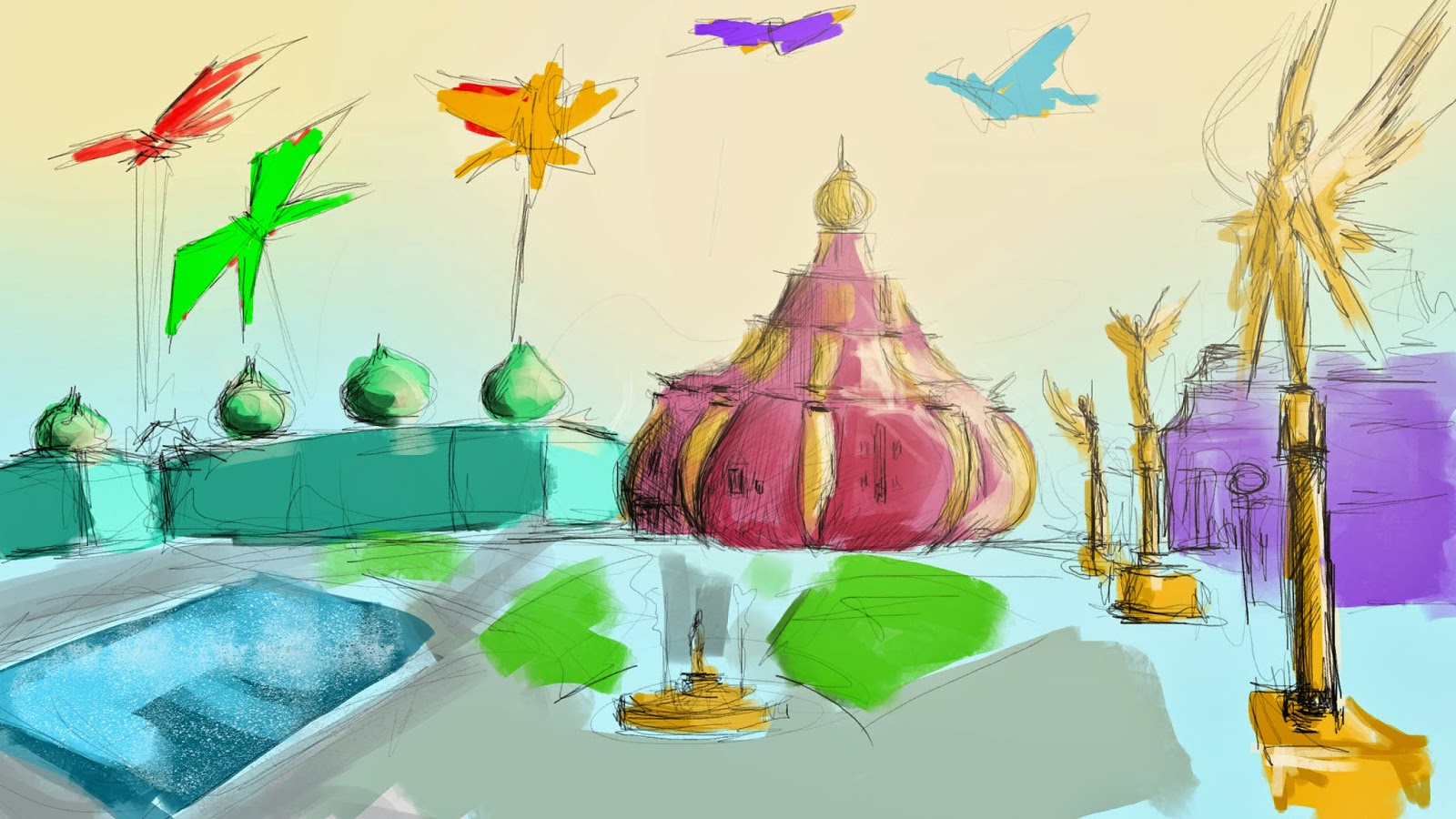 1600x900 Cat Barber Computer Animation Art Anastasia Sketch - Anastasia Sketch